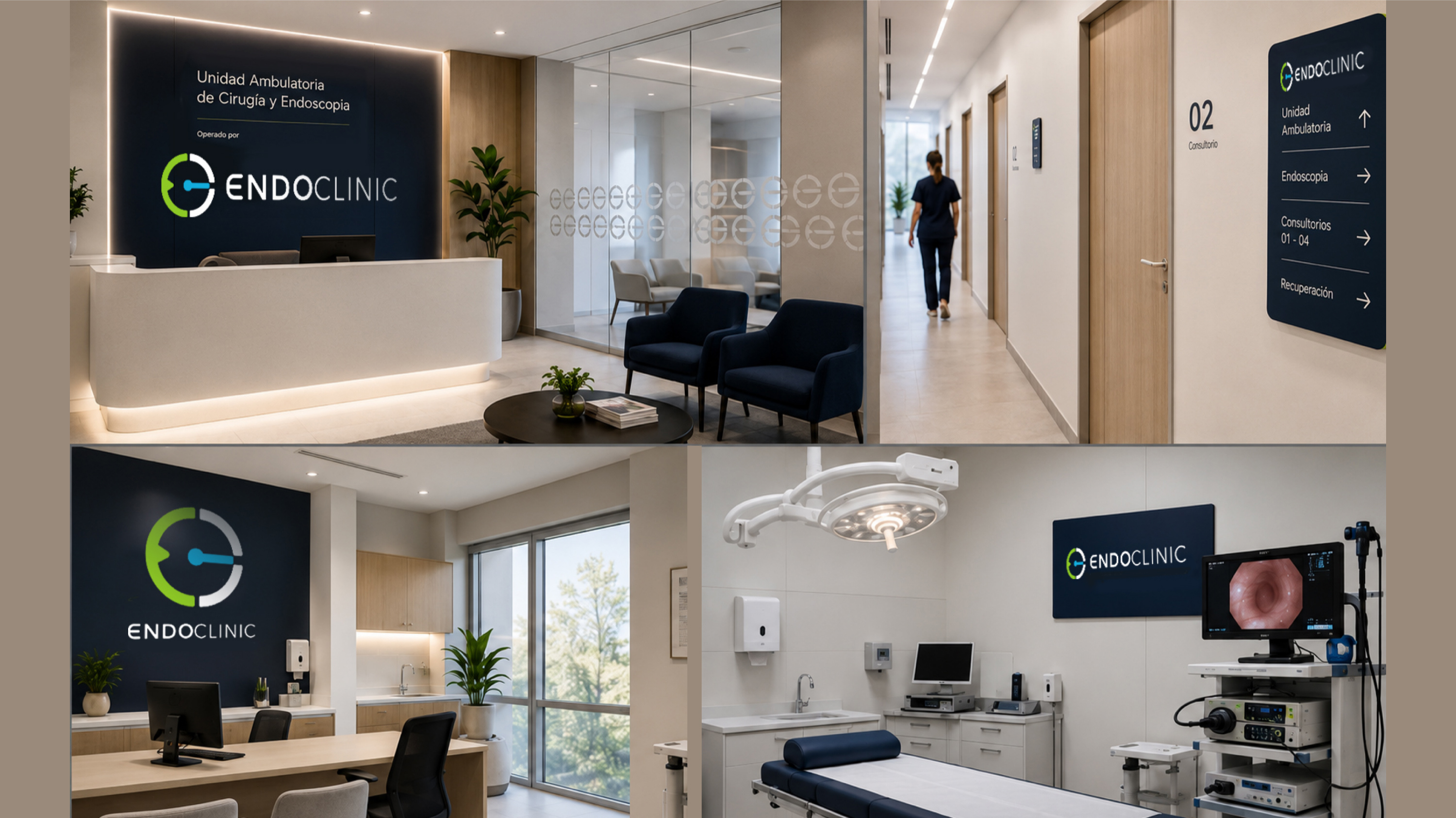 Instalaciones y branding institucional de EndoClinic